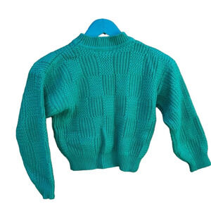 Vintage Credential teal boys crew neck sweater size 7
